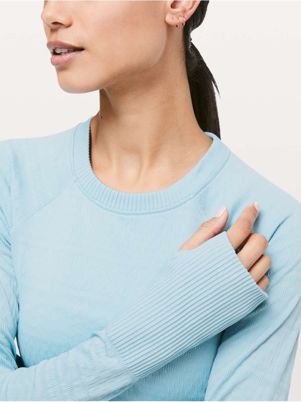 lululemon athletica Rest Less Light Blue Long Sleeve Crew Pullover